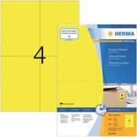 HERMA Etiketten 4396 Klevend A4 Geel 105 x 148 mm  100 Vellen à 4 Etiketten