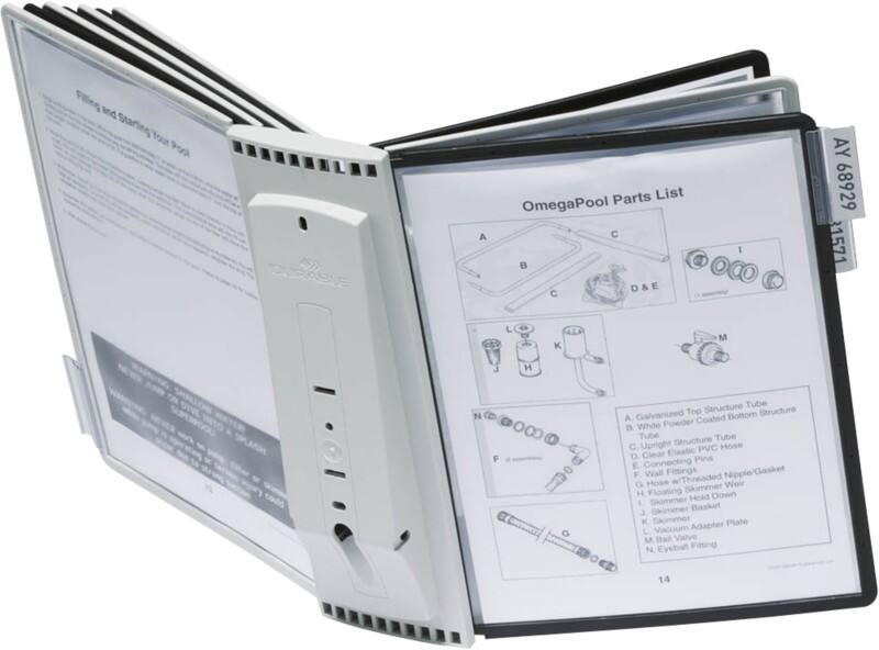 DURABLE Zichtpanelensysteem 10 Panelen A4 Wandmontage PA (Polyamide) Grijs, zwart