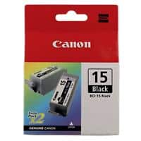 Canon BCI-15BK Origineel Inktcartridge Zwart Duopak 2 Stuks