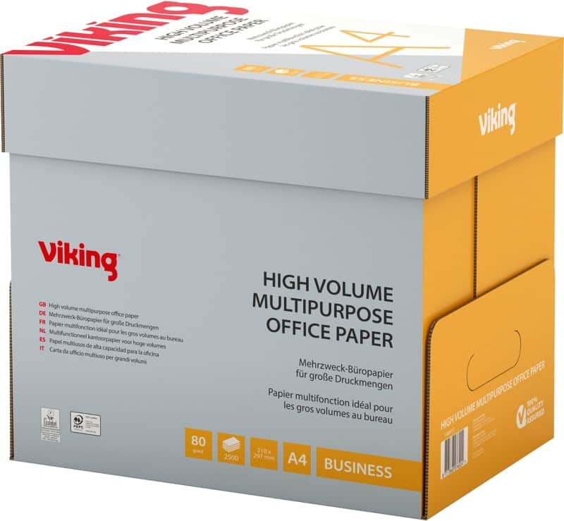 Viking Business A4 Kopieerpapier Wit 80 g/m² Glad 2500 Vellen