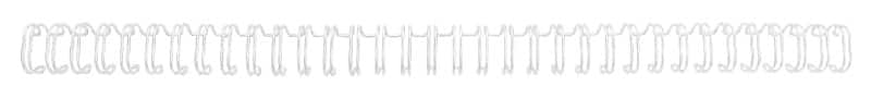 GBC Draadbindruggen A4 9,5 mm 70 Vellen Metaal Wit 100 Stuks