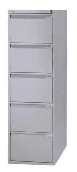 Bisley Stalen Archiefkast 5 Lades 470 x 622 x 1.511 mm Lichtgrijs