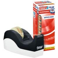 tesa Plakbandhouderset tesafilm Easy Cut Orca Wit, zwart 19 mm (B) x 33 m (L) PP (Polypropeen) + 8 rollen tesa Plakband Office-Box