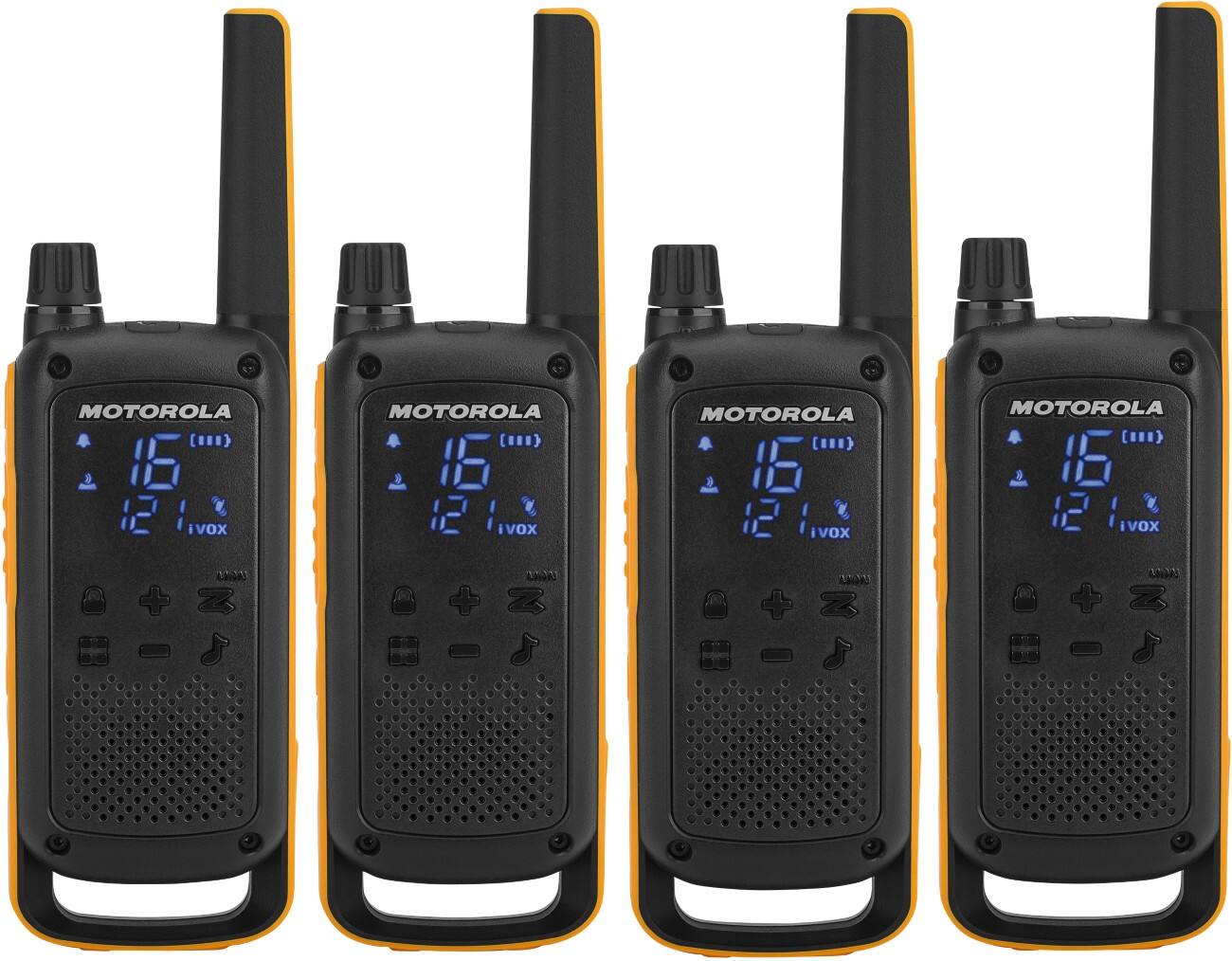 Motorola Walkie talkie Talkabout T82 Extreme Quad Geel 4 Stuks