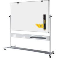 BI-Office Freestanding Magnetisch Mobiel Draaibaar Whiteboard Gelakt Staal QR5403GR 150 x 120 cm