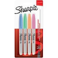 Sharpie Pastel Permanent marker Fijn Ronde punt 1 mm Kleurenassortiment  4 Stuks