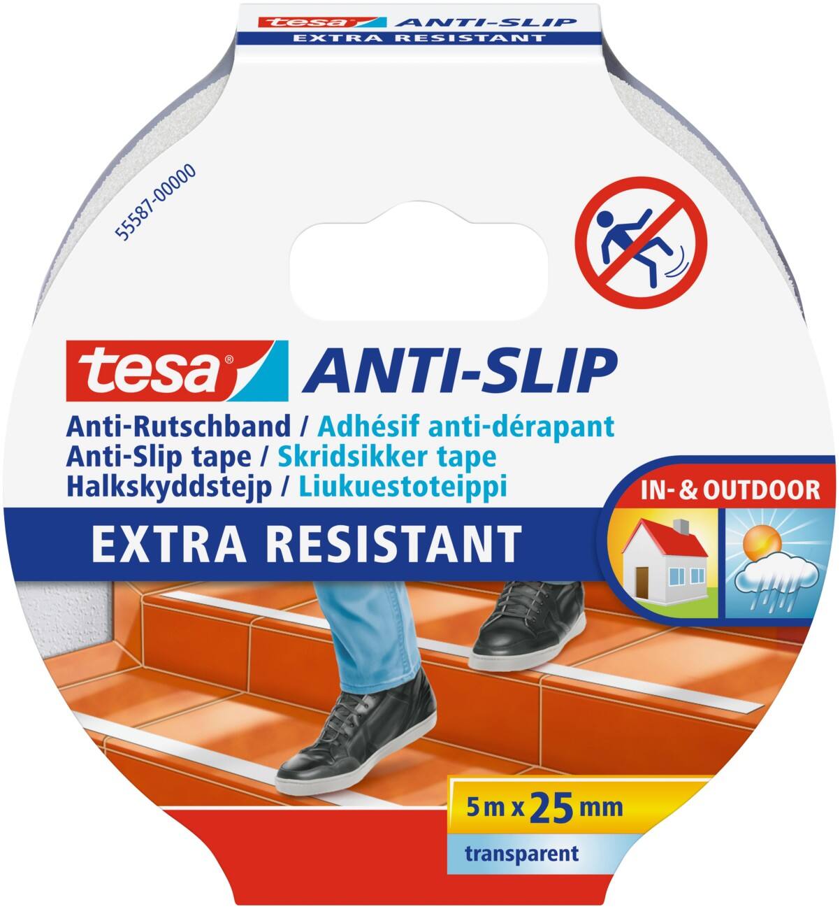 tesa Tape Anti Slip 25 mm x 5 m Transparant