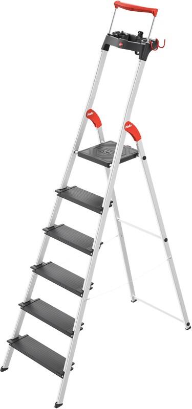 Hailo Trapladder L100 Topline Grijs 6 50 x 116 x 209 cm
