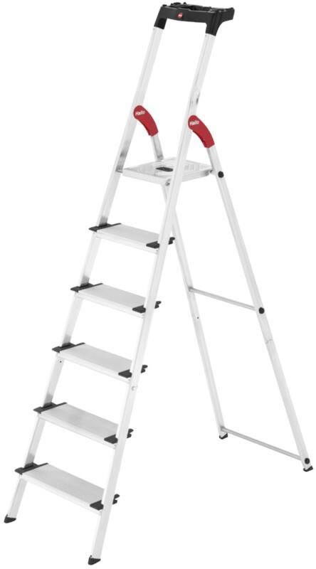 Hailo Trapladder L80 Comfortline Grijs 6 50 x 116 x 190 cm
