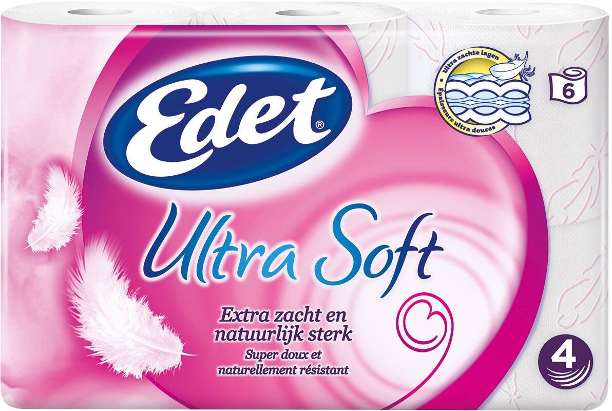 Edet Toiletpapier Ultra Soft 4-laags 6 Rollen