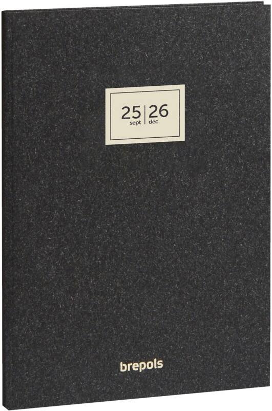 Brepols Agenda 2026 A5 Wekelijks Duits, Engels, Frans, Nederlands Antraciet 2,064,0674,15,6,0