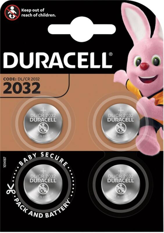 Duracell Knoopcelbatterij Speciality CR2032 Lithium Mangaandioxide (Li-MnO2) 3 V 4 Stuks