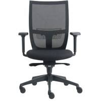 euroseats Bureaustoel met Height Adjustable Seat Curve Stof, Mesh Zwart