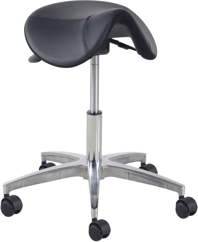 euroseats Ergonomic Stool Matera Aluminium Small Zwart