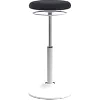 euroseats Sit Stand Stool Mango Stof Wit, Zwart