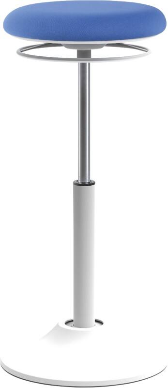 euroseats Sit Stand Stool Mango Stof Wit, Blauw