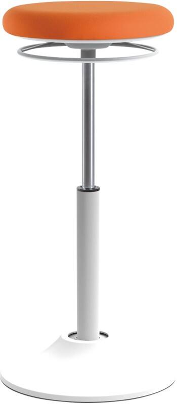 euroseats Sit Stand Stool Mango Stof Wit, Orange