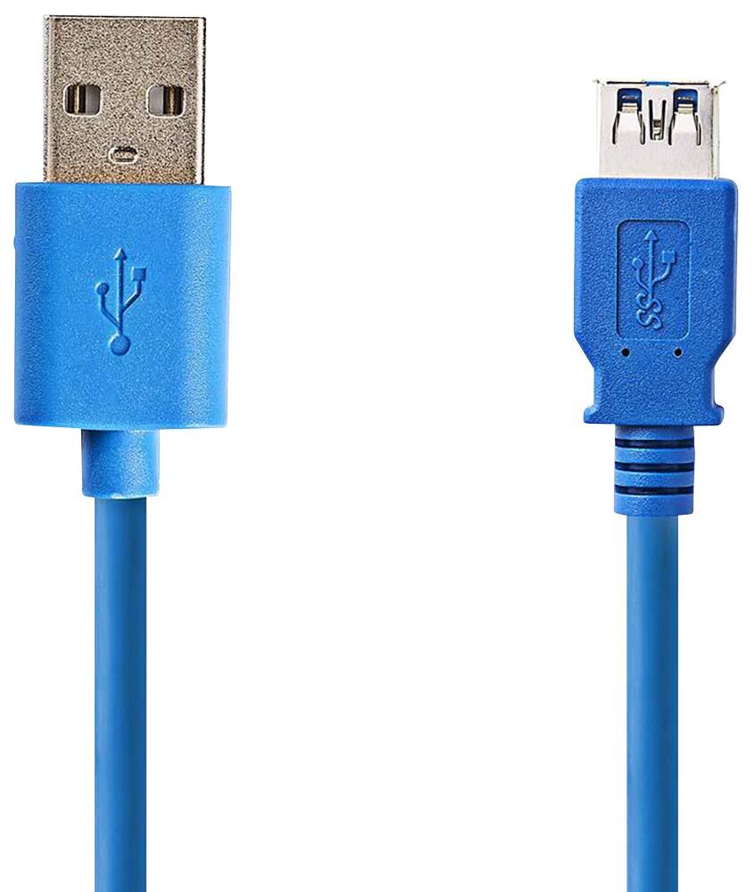 nedis Kabel CCGP61010BU30 1 x USB 3.0 A male naar 1 x USB 3.0 A female 3m Blauw