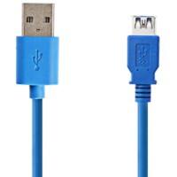 nedis kabel CCGP61010BU30 1 x USB 3.2 A male naar 1 x USB 3.2 A female 3 m blauw