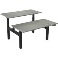 euroseats Zit-sta-bureau Bench Grijs 1.600 x 800 x 600 - 1.230 mm zwart tabletop oxyd 160 x 80