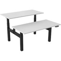 euroseats Zit-sta-bureau Bench Wit 1.800 x 800 x 600 - 1.230 mm zwart tabletop wit 180 x 80