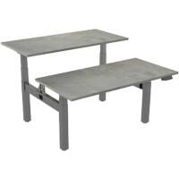 euroseats Dual Bench Zit-sta-bureau Rechthoekig Oxyd Beton H-Frame 1.800 (B) x 800 (D) x 1.305 (H) mm Metaal