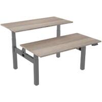 euroseats Zit-sta-bureau Bench Eiken 1.800 x 800 x 600 - 1.230 mm grijs tabletop robson 180 x 80