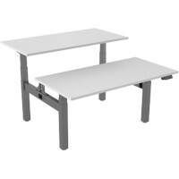 euroseats Zit-sta bureau Bench Wit 1.600 x 800 x 600 - 1.230 mm grijs tabletop wit 160 x 80