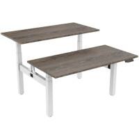 euroseats Zit-sta bureau Logan Eiken 1.600 x 800 x 600 - 1.230 mm wit tabletop logan 160 x 80