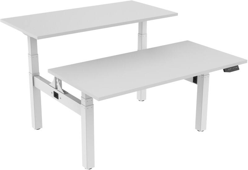 euroseats Dual Bench Zit-sta-bureau Rechthoekig H-Frame 1.800 (B) x 800 (D) x 1.305 (H) mm Metaal