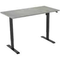 euroseats 1-Motor Zit-sta-bureau Rechthoekig Oxyd Beton T-Voet 1.600 (B) x 800 (D) x 1.235 (H) mm Metaal
