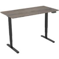 euroseats Zit-sta-bureau Rechthoekig Logan Eiken T-Voet 1.800 (B) x 800 (D) x 1.275 (H) mm Metaal