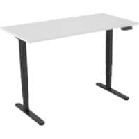 euroseats Zit-sta bureau 2-motor Wit 1.600 x 800 x 620 - 1.250 mm zwart tabletop wit 160 x 80