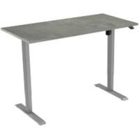 euroseats Zit-sta bureau 1-motor Grijs 1.600 x 800 x 730 - 1.210 mm grijs (1 motor) tabletop oxyd 160 x 80