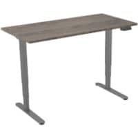 euroseats Zit-sta bureau 2-motor Eiken 1.800 x 800 x 620 - 1.250 mm grijs tabletop logan 180 x 80