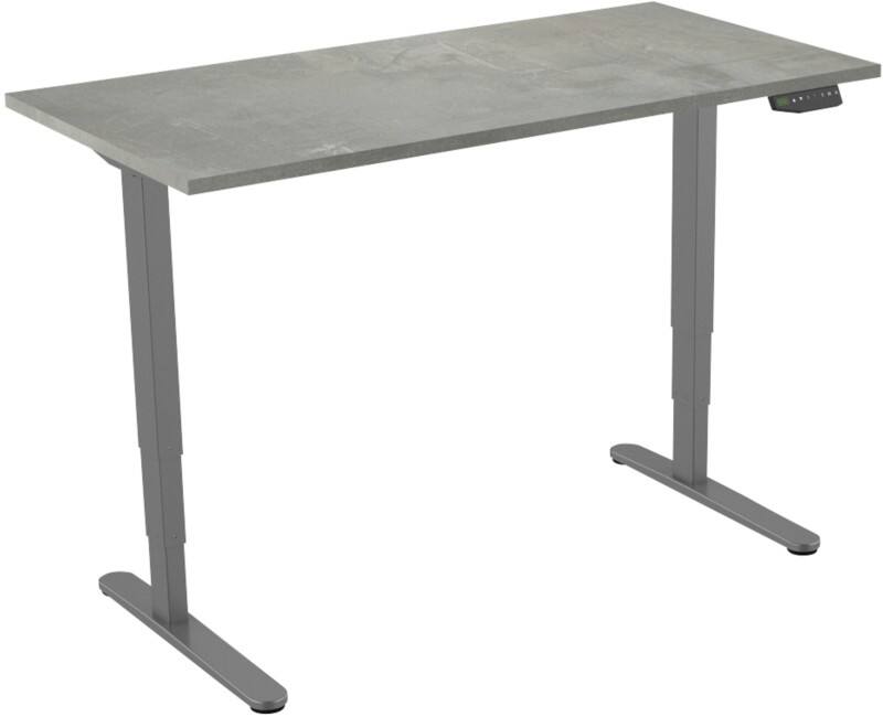 euroseats Zit-sta-bureau Rechthoekig Oxyd Beton T-Voet 1.800 (B) x 800 (D) x 1.275 (H) mm Metaal