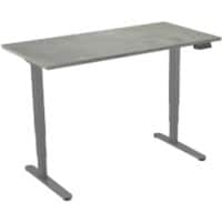 euroseats Zit-sta bureau 2-motor Grijs 1.800 x 800 x 620 - 1.250 mm grijs tabletop oxyd 180 x 80