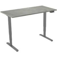 euroseats Zit-sta-bureau Rechthoekig Oxyd Beton T-Voet 1.600 (B) x 800 (D) x 1.275 (H) mm Metaal