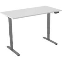 euroseats Zit-sta bureau 2-motor Wit 1.800 x 800 x 620 - 1.250 mm grijs tabletop wit 180 x 80