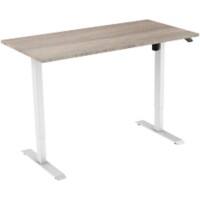 euroseats Zit-sta bureau 1-motor Eiken 1.600 x 800 x 730 - 1.210 mm wit (1 motor) tabletop robson 160 x 80