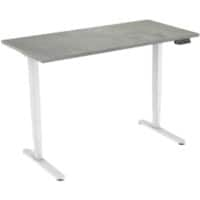 euroseats Zit-sta bureau 2-motor Grijs 1.800 x 800 x 620 - 1.250 mm wit tabletop oxyd 180 x 80