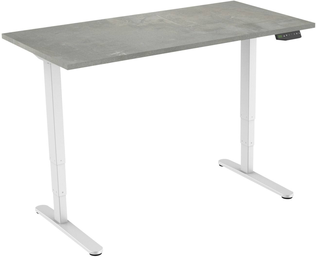 euroseats Zit-sta-bureau Rechthoekig Oxyd Beton T-Voet 1.600 (B) x 800 (D) x 1.275 (H) mm Metaal