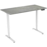euroseats Zit-sta-bureau Rechthoekig Oxyd Beton T-Voet 1.600 (B) x 800 (D) x 1.275 (H) mm Metaal