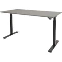 Schaffenburg Bureau Dextro Basic Grijs, black 1600 x 800 mm