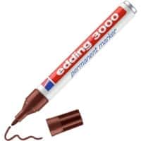 edding 3000 Permanent marker Medium Ronde punt 1,5-3 mm Bruin Navulbaar