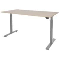 Schaffenburg Zit-sta bureau Dextro Basic Eiken, aluminium 1600 x 800 mm