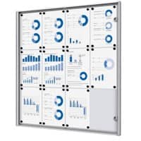 SHOWDOWN Economy Vitrine Wandmontage 93,1 (B) x 96,3 (H) cm Zilver