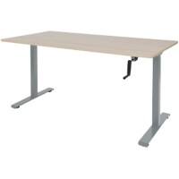 Schaffenburg Zit-sta bureau Dextro Slinger desk 160x80 swing adjustable linberg oak 25mm-aluminium
