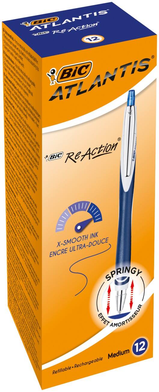 BIC ReAction Balpen Blauw 12 Stuks