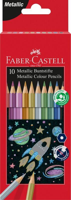 Faber-Castell Metallic Kleurpotloden Kleurenassortiment 10 Stuks